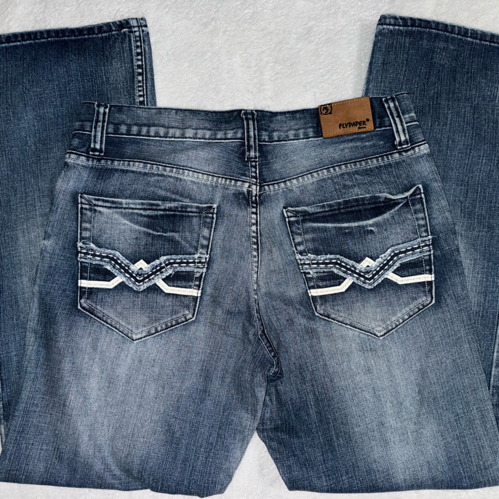 Flypaper Blue Bootcut Jeans with Classic Design